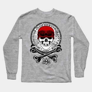 Skull Motorcycle Helmet - Skull tee shirt Since 1983 new york Long Sleeve T-Shirt